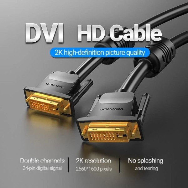 Фото - Кабель Vention DVI-D 24M - 24M 3 м (EAABI)