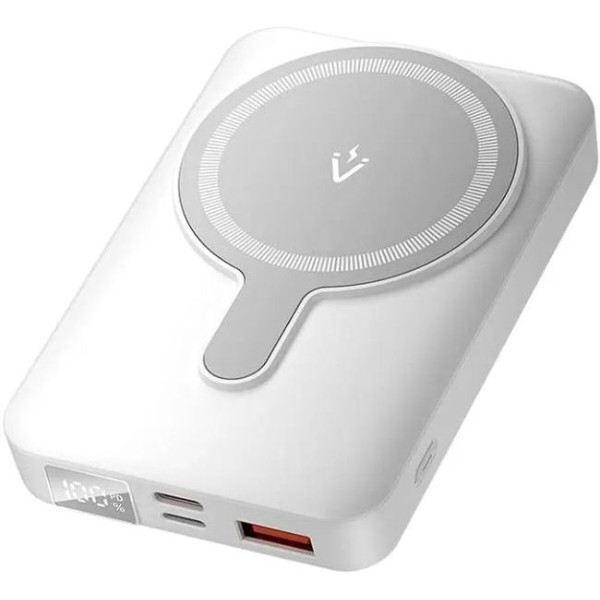 Фото - Батарея мобільна Vention Magnetic Wireless 10000mAh 22.5W USB-C Lightning USB-A White (FHTW0)