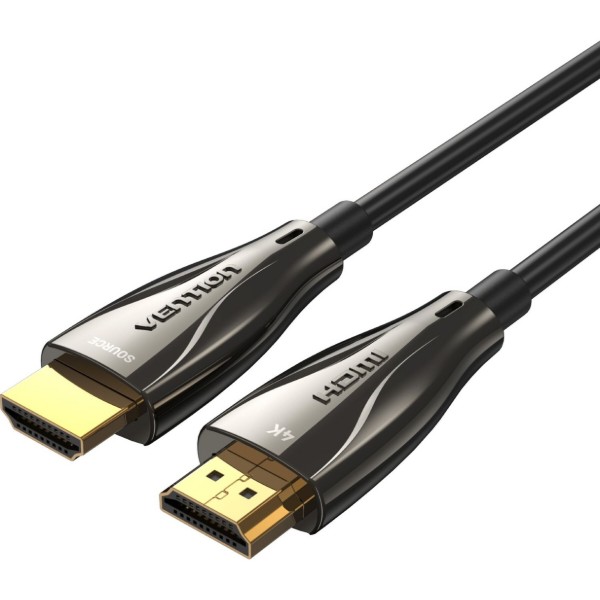 Фото - Кабель HDMI Vention HDMI M - M, 60.0м, V2.0, Optical 4K 60Гц Black Zinc Alloy (ALSBAE)