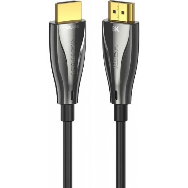 Фото - Кабель HDMI Vention HDMI M - M, 80.0 м, V2.0, Optical 8K 60Гц 18Gbps Dolby 7.1 PVC Black Zinc Alloy (ALBBAF)