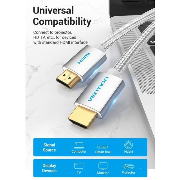 Фото - Кабель HDMI Vention HDMI M - M 8.0м V2.0 4K (AABIK)
