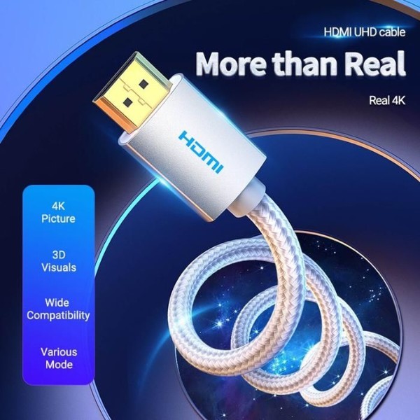 Фото - Кабель HDMI Vention HDMI M - M 8.0м V2.0 4K (AABIK)