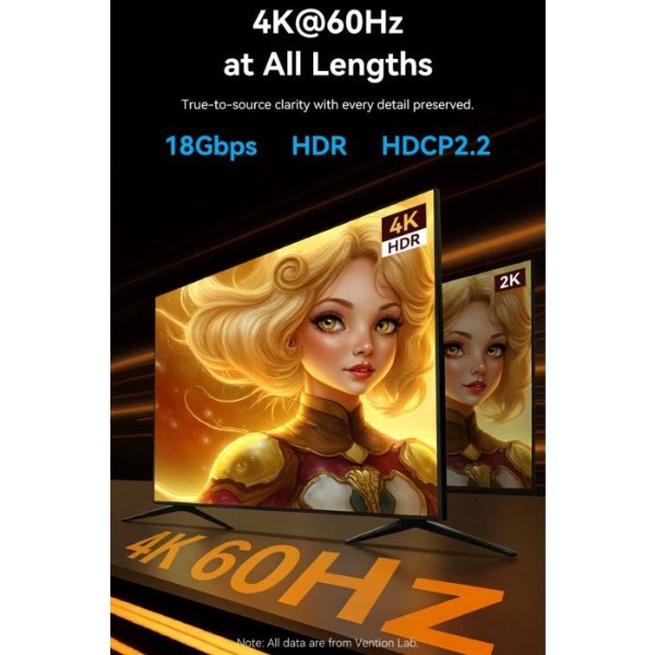 Фото - Кабель HDMI Vention HDMI M - M, 40.0 м, V2.0, Optical 4K 60Гц Black Zinc Alloy (ALSBV)