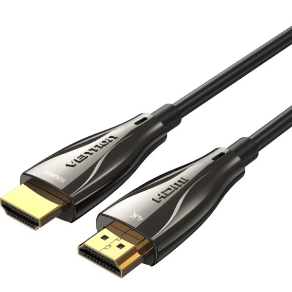 Фото - Кабель HDMI Vention HDMI M - M, 40.0 м, V2.0, Optical 4K 60Гц Black Zinc Alloy (ALSBV)