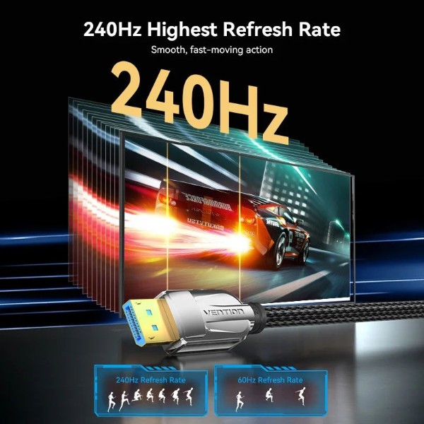 Фото - Кабель Vention DisplayPort M - M 1.5м V2.1 16K Black (HGABG)