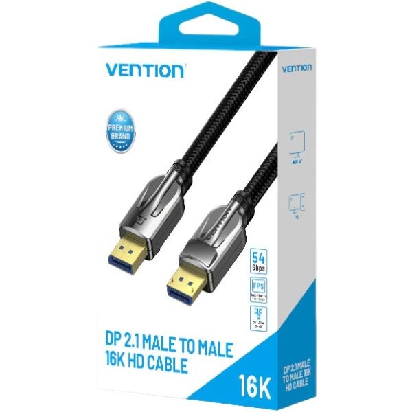Фото - Кабель Vention DisplayPort M - M 1.5м V2.1 16K Black (HGABG)
