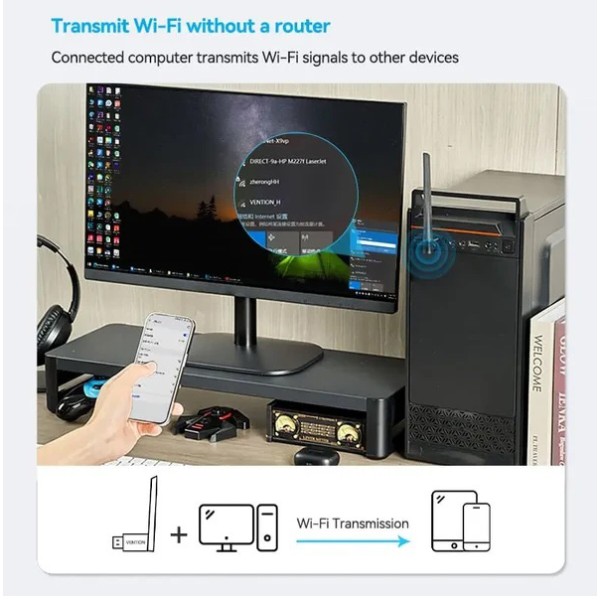 Фото - USB-адаптер мережі WiFi Vention KDTB0