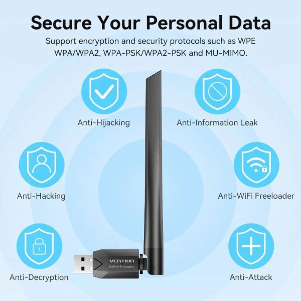 Фото - USB-адаптер мережі WiFi Vention KDUB0