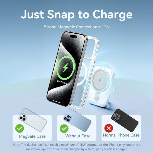 Фото - Батарея мобільна Vention Magnetic Wireless 5000mAh 20W Blue (FHSL0)