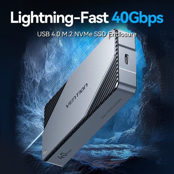 Фото - Зовнішня кишеня Vention M.2 (NVME) B&M Key/M Key USB Type-C 4.0 (KPZH0)