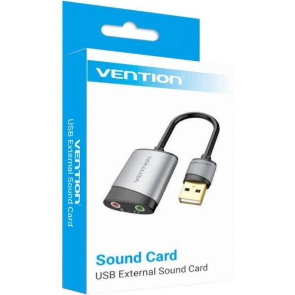 Фото - Звукова карта Vention USB AUX jack, 2*TRRS (Mic + Ear) 0.15м (CDKHB)
