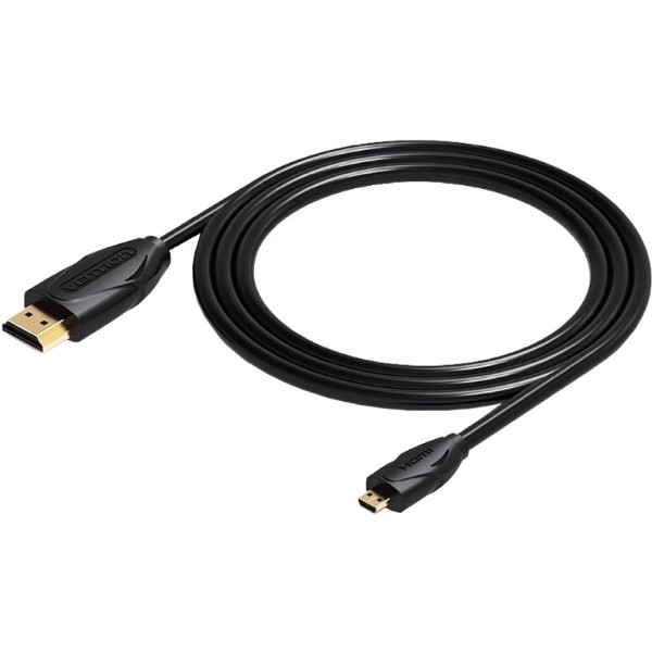 Фото - Кабель HDMI Vention HDMI M - Micro M, 2.0 м, V2.0 4K 60Гц 18Gbps HDR Dolby PVC (VAA-D03-B200)