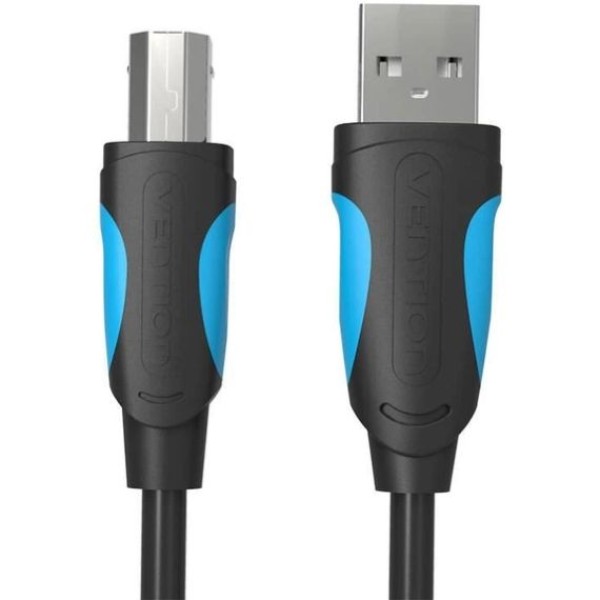 Фото - Кабель USB type A - USB type B Vention USB 2.0 AM-BM, 1.5 м, PVC, black (VAS-A16-B150)