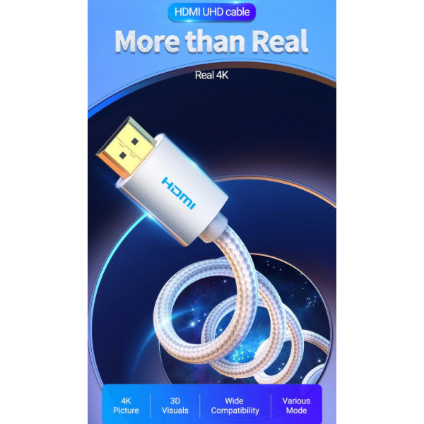 Фото - Кабель HDMI Vention HDMI M - M, 5m V2.1 (AABIJ)
