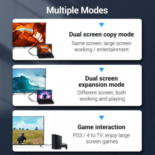 Фото - Кабель HDMI Vention HDMI M - M, 2m (AAKBH)