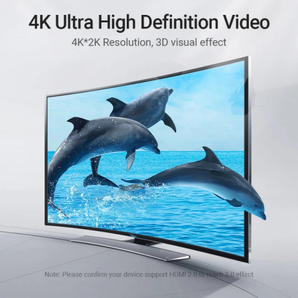 Фото - Кабель HDMI Vention HDMI M - M, 1.5m V2.0 (AARBG)