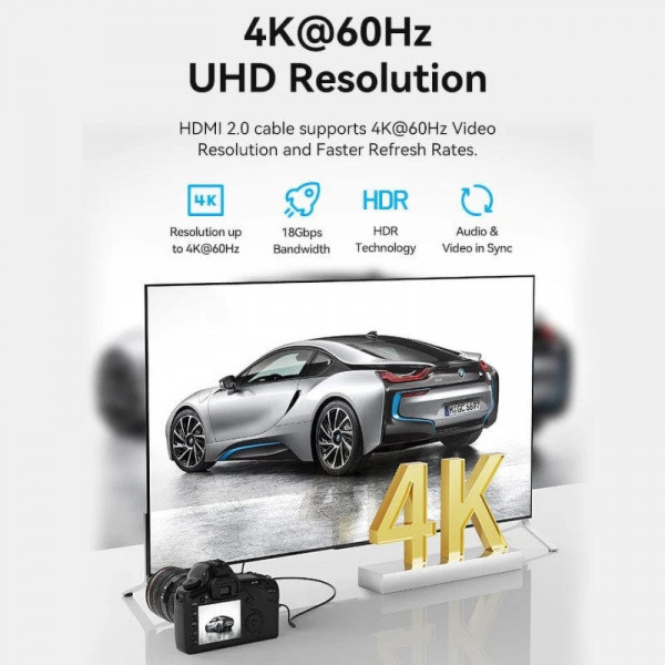 Фото - Кабель HDMI Vention HDMI M - Micro HDMI M, 1m V2.0 (AGIBF)