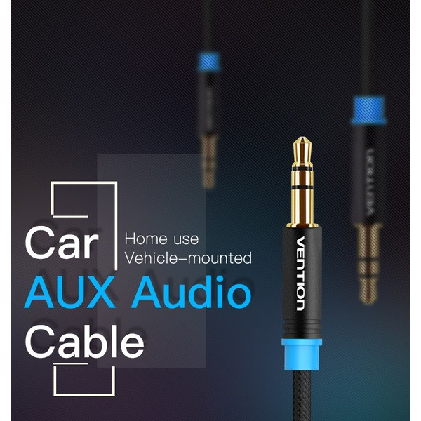 Фото - Кабель 3.5 мм -3.5 мм Vention Audio 3.5 mm M - 3.5 mm M 0.5 m Black (P350AC050-B-M)