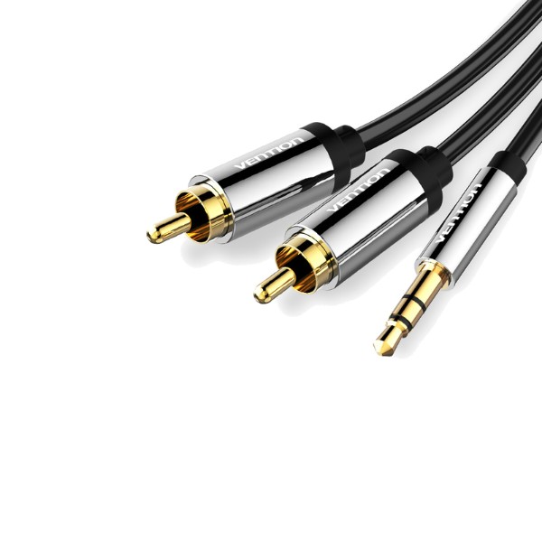 Фото - Кабель 3.5 мм - RCA Vention AUX 3.5 mm M - 2xRCA M 1 m Black (BCFBF)