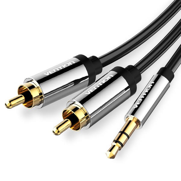 Фото - Кабель 3.5 мм - RCA Vention AUX 3.5 mm M - 2xRCA M 5 m Black (BCFBJ)