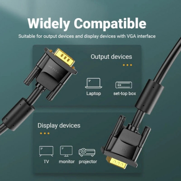 Фото - Кабель Vention VGA 15M-15M 20m (DAEBQ)
