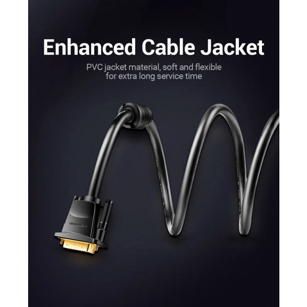 Фото - Кабель Vention DVI-D 24M - 24M, 1.5 м, 2K 60Hz Dual Linik (EAABG)