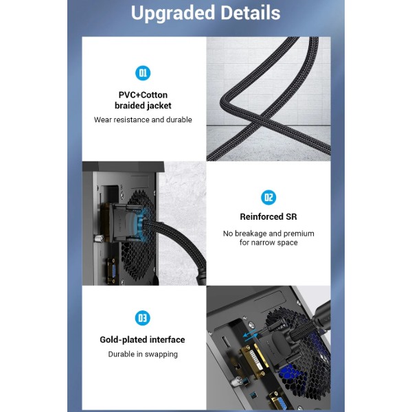 Фото - Кабель Vention DVI-D 24M - 24M, 3.0 м, 2K 60Hz (EAEBI)
