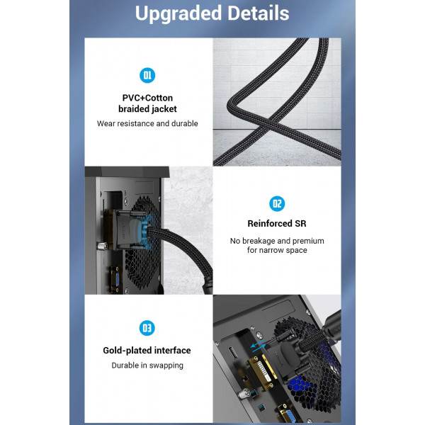 Фото - Кабель Vention DVI-D 24M - 24M, 5.0 м, 2K 60Hz (EAEBJ)