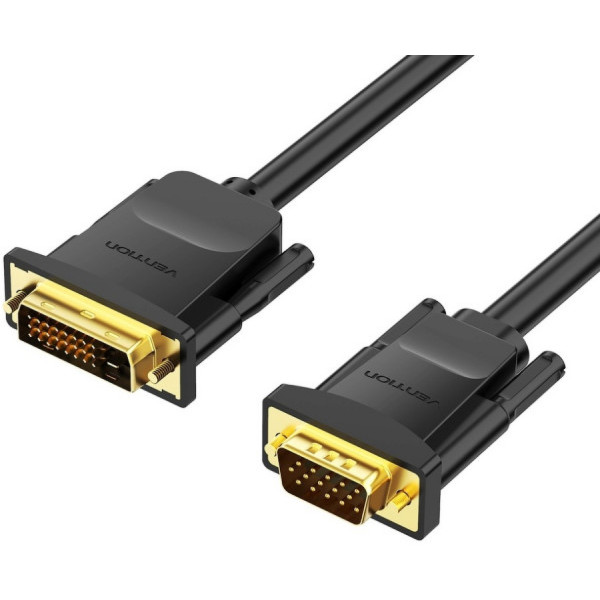 Фото - Кабель Vention DVI M (24+1) - VGA M, 1.5m (EABBG)