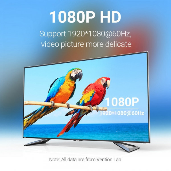 Фото - Кабель Vention DVI M (24+1) - VGA M, 1.5m (EABBG)