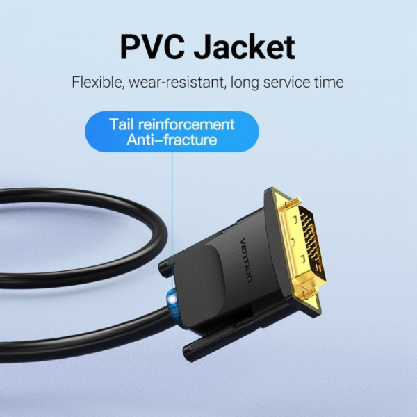 Фото - Кабель Vention DVI M (24+1) - VGA M, 1.5m (EABBG)