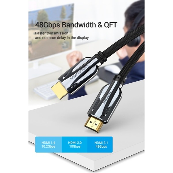 Фото - Кабель HDMI Vention HDMI-HDMI 2 m v2.1 (AALBH)