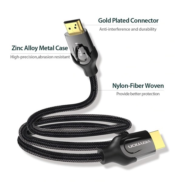 Фото - Кабель HDMI Vention HDMI-HDMI 1.5 m v 2.0 (VAA-B05-B150)