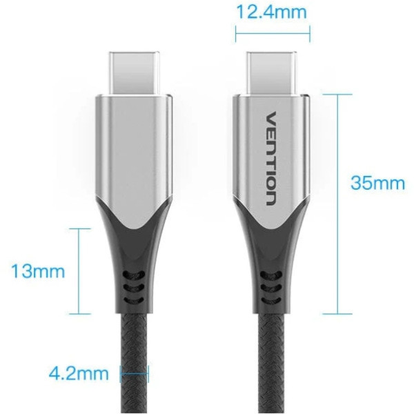 Фото - Кабель Vention USB 3.1 Type-C M-M 0.5m (TAAHD)