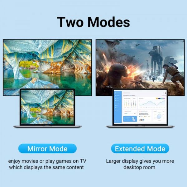 Фото - Кабель HDMI Vention HDMI M - F 1m V2.0 (VAA-B06-B100)