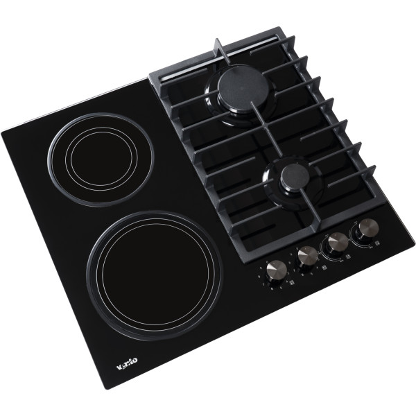 Фото - Варильна поверхня  комбінована Ventolux HG622 B7G CS (BK)