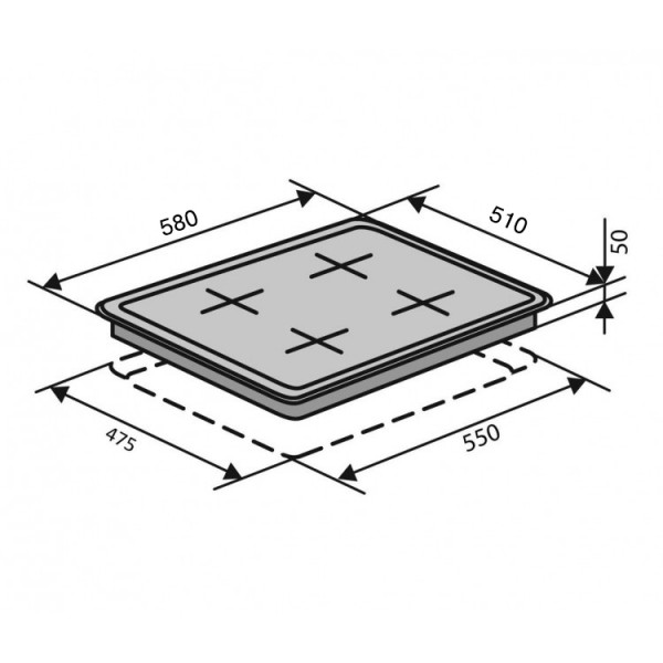 Фото - Варочная панель газовая Ventolux HG640 B2 CS (BK)