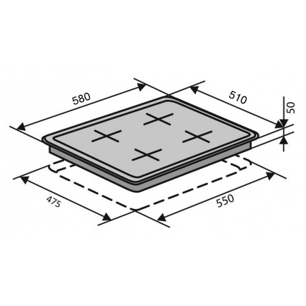 Фото - Варочная панель газовая Ventolux HG640 B2 CS (X)