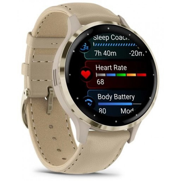 Фото - Смарт-часы Garmin Venu 3S Fr. Gray + Soft Gold (010-02785-55)