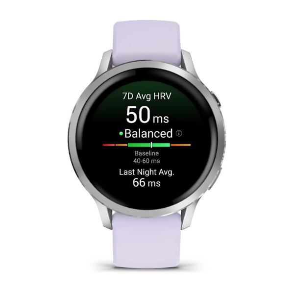 Фото - Смарт-часы Garmin Venu 4 (41mm), Gray w/ Silver + Periwinkle (010-03013-01)