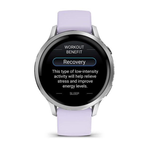 Фото - Смарт-часы Garmin Venu 4 (41mm), Gray w/ Silver + Periwinkle (010-03013-01)