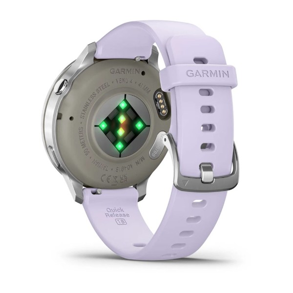 Фото - Смарт-часы Garmin Venu 4 (41mm), Gray w/ Silver + Periwinkle (010-03013-01)