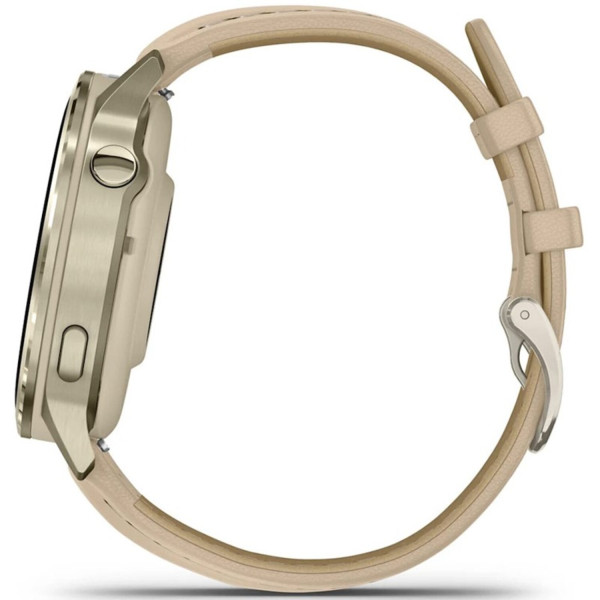 Фото - Смарт-годинник Garmin Venu 4 (41mm), Beige w/ Lunar Gold + Leather (010-03013-03)