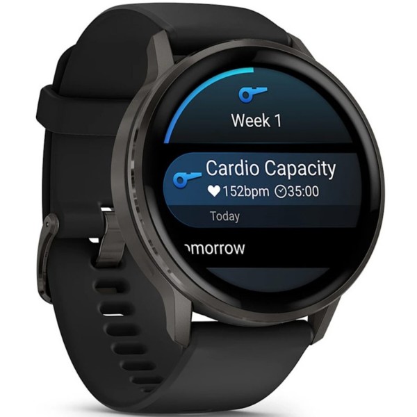 Фото - Смарт-часы Garmin Venu 4 (45mm), Black w/ Slate + Black (010-03014-00)