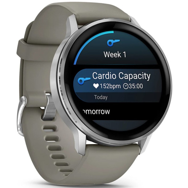 Фото - Уцінка - Смарт-годинник Garmin Venu 4 (45mm), Black w/ Silver + Gray (010-03014-01)