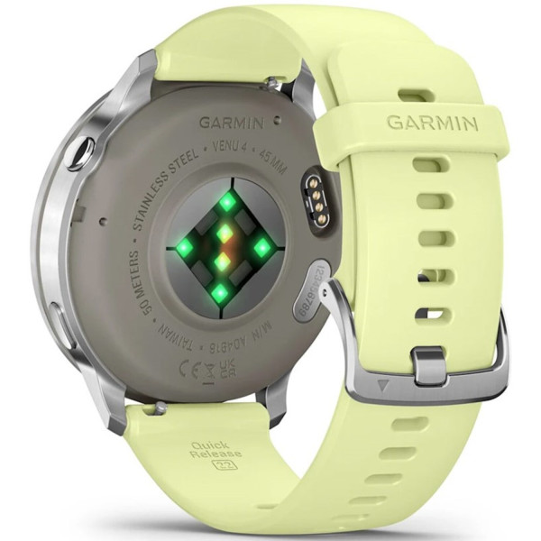 Фото - Смарт-годинник Garmin Venu 4 (45mm), Gray w/ Silver + Citron (010-03014-02)