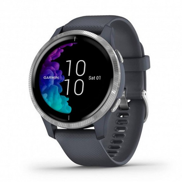 Фото - Смарт-часы Garmin VENU Blue Granite/Silver (010-02173-03)
