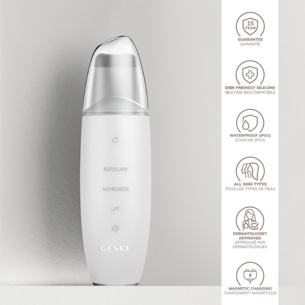 Фото - Прилад для чищення обличчя GESKE MicroCurrent Skin Scrubber & Blackhead Remover 9 в 1 (GK000044WH01)