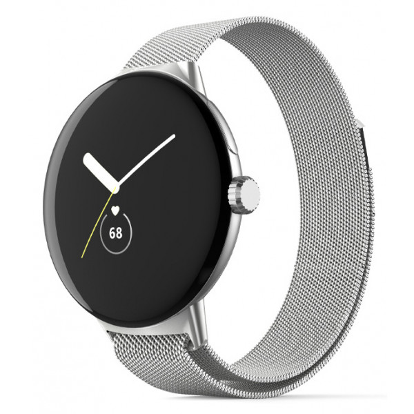 Фото - Ремінець для смарт-годинника Armorstandart Milanese Magnetic Band for Google Pixel Watch / Watch 2 / Watch 3 41 mm Silver (ARM75448)