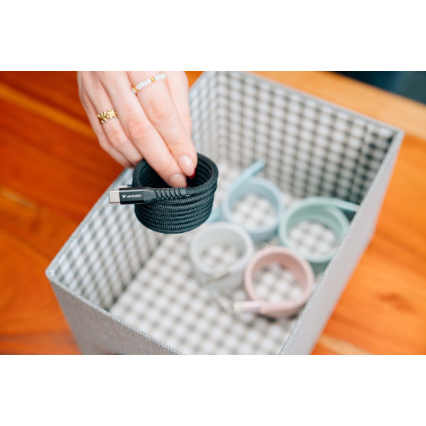 Фото - Кабель синхронізації даних Verbatim 60 Вт USB-C–USB-C 120 см Blue (31852)